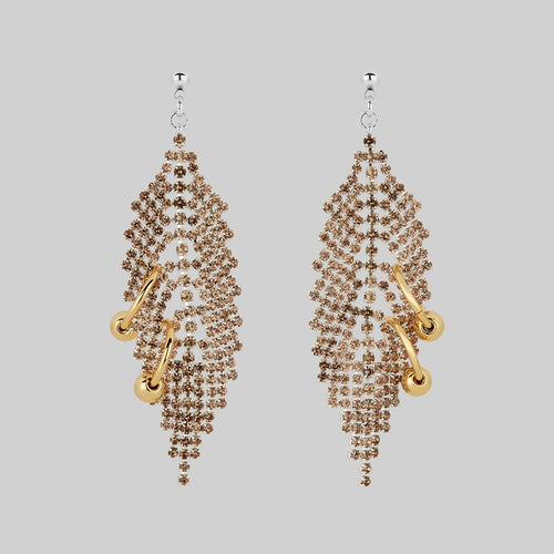 FLORENTINA. Cherub & Stars Drop Earrings - Silver