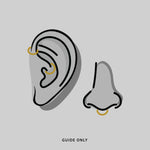 daith septum forward helix piercing guide