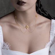 multi layer delicate chain necklace