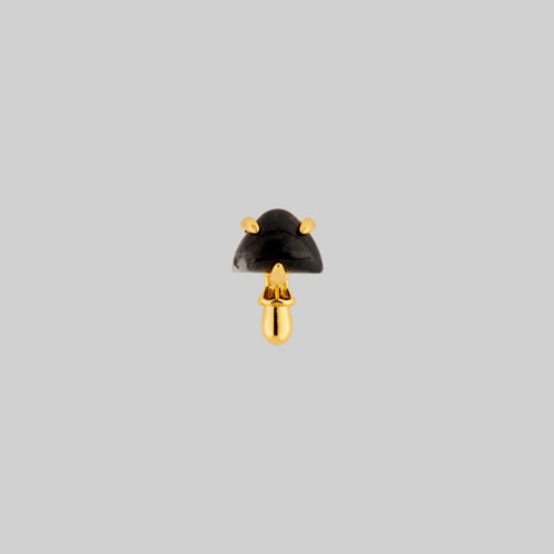 EDWIN. Skull & Star Wide Band Ring - Gold