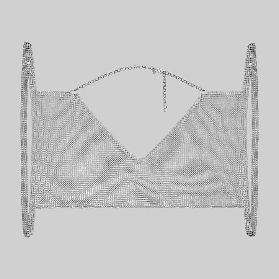 Faust silver armoured breastplate laid flat