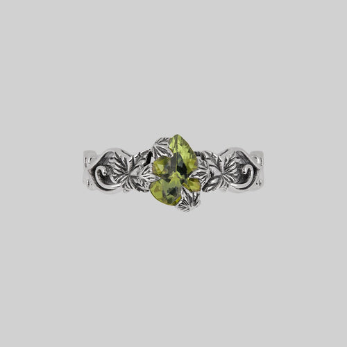 FERONIA. Peridot Droplet Septum - Silver