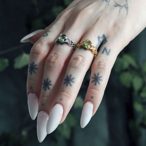 DEVOTION. Black Heart & Sword Silver Necklace