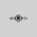 silver gatsby garnet ring