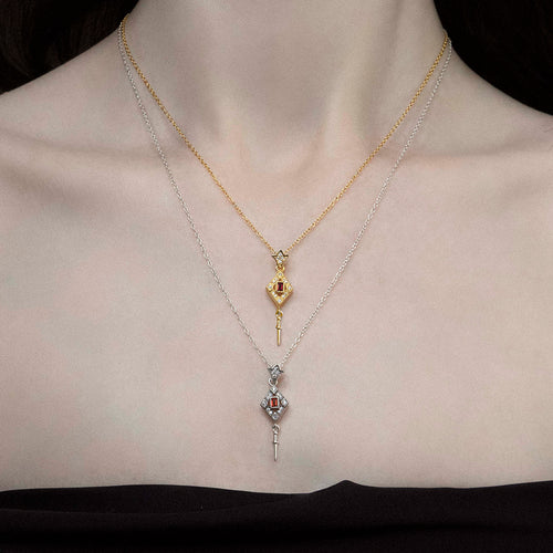 ALL MY HEART. Sword & Heart Necklace - Silver