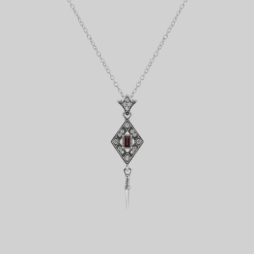 ALL MY HEART. Sword & Heart Necklace - Silver
