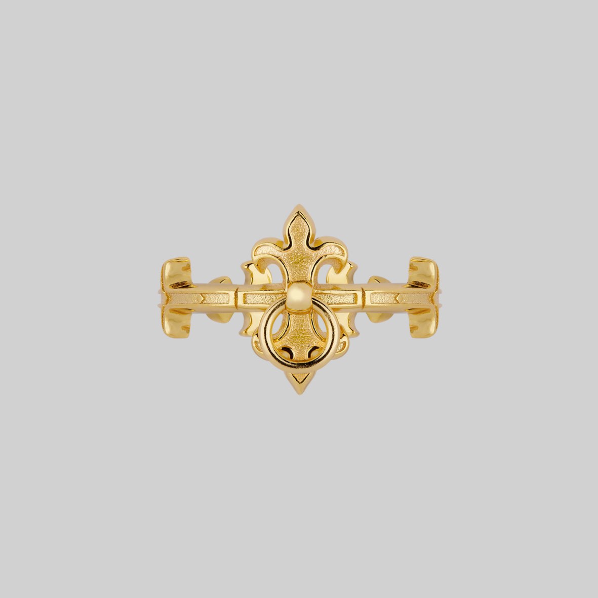 alt medieval knocker style gold ring