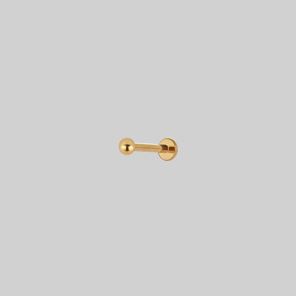 Dainty Titanium Flatback Nose Stud gold