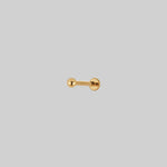 Dainty Titanium Flatback Nose Stud gold