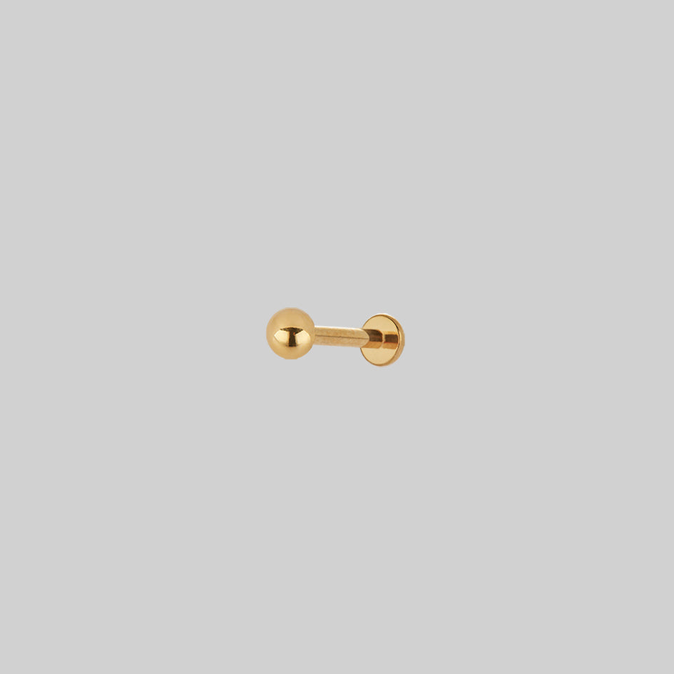 Dainty Titanium Flatback Nose Stud gold