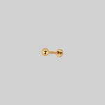 Dainty Titanium Flatback Nose Stud gold
