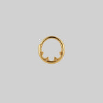 gold gothic tracery septum daith forward helix clicker ring