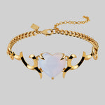 cosmic waves heart opalite choker gold