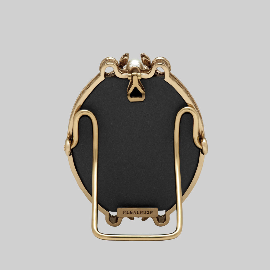 Gold gothic snake pearl mini photo frame