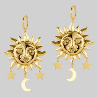 gold dream catcher earrings