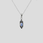 gothic window opalite necklace silver