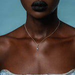 gothic window opalite necklace silver