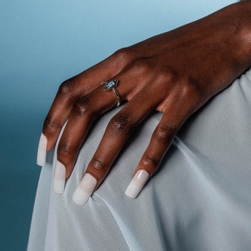 RHAPSODY. Dagger Through Rose Ring - Silver