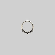silver black gemstone septum clicker