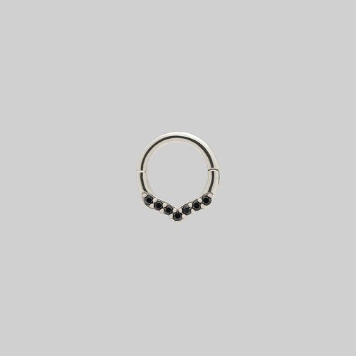 SERPENTINE. Sea Snake Bound Septum Clicker Ring - Gold