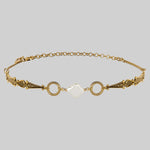 antique ornate quatrefoil pearl choker gold twisted rope rings