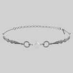 antique ornate quatrefoil pearl choker silver twisted rope rings