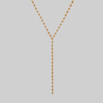 gold twisted drop chain ornate necklace