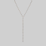 silver twisted rope ornate chain drop necklace