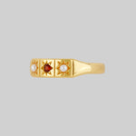 sterling silver gold plated trilogy ring