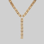 gold chunky statement chain necklace