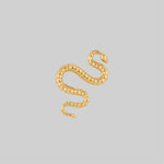 gold snake cartilage earring