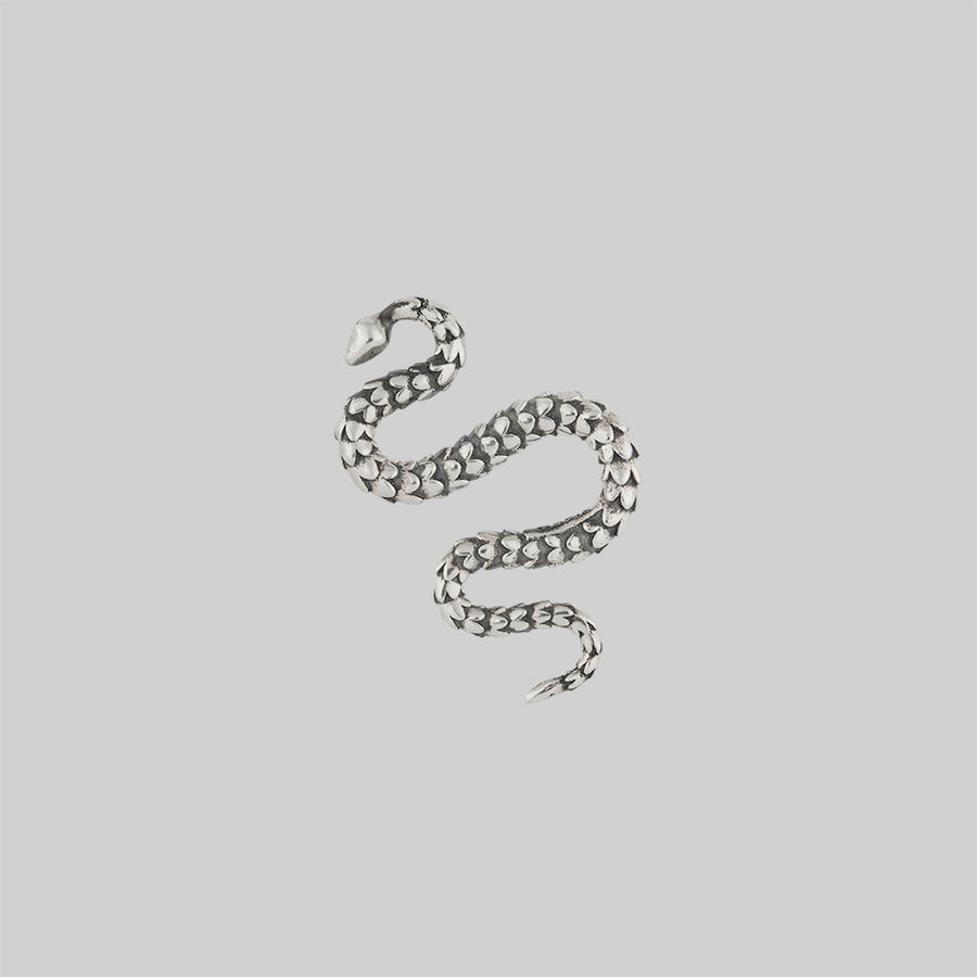 MINERVA. Snake Stud Earring - Silver