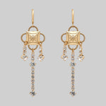 gold gothic sparkle hoop earrings