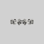 silver medieval band ring