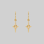 star flare opalite hoop earrings gold