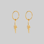 star flare opalite hoop earrings gold