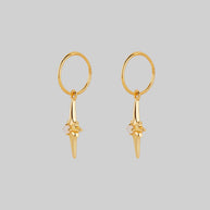 star flare opalite hoop earrings gold