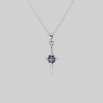 star flare opalite necklace silver