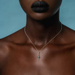 star flare opalite necklace silver