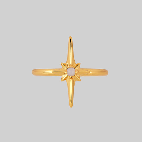 IVAN. Gothic Window Opalite Ring - Gold