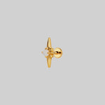 cosmic star cartilage stud earring gold