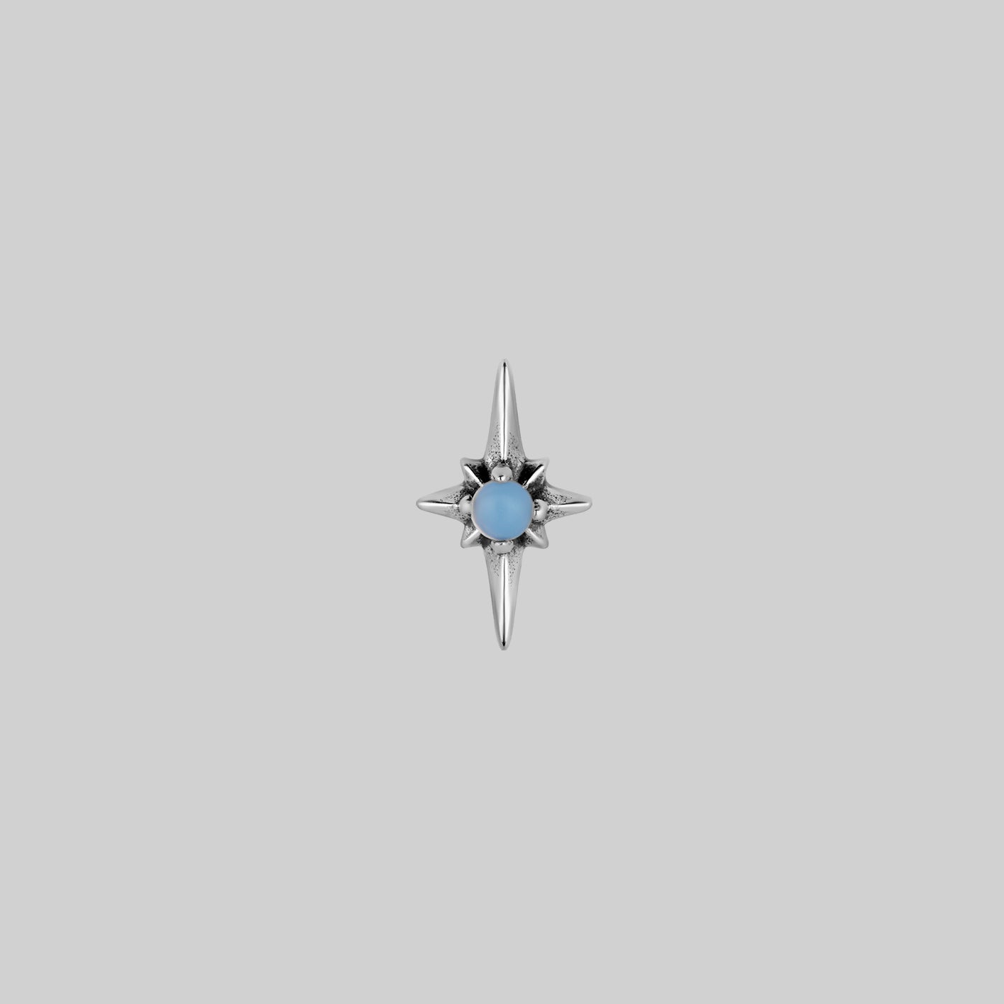 cosmic star cartilage stud earring silver