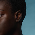 cosmic star cartilage stud earring gold