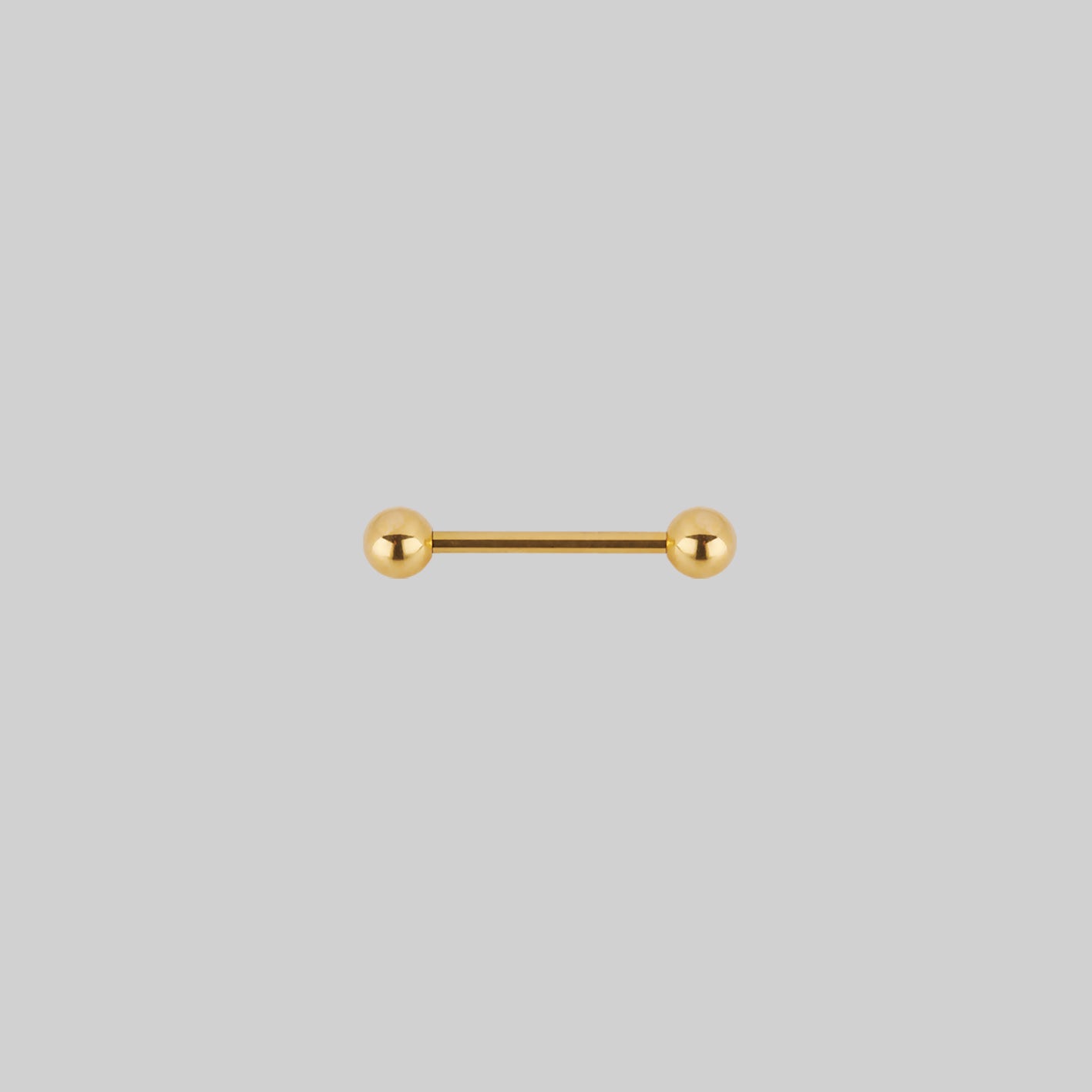 Gold titanium nipple bar 14mm