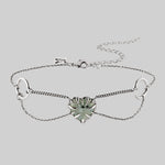 silver chain choker and chunky heart charm