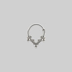 Silver Gothic Cathedral Arch Septum Clicker Ring