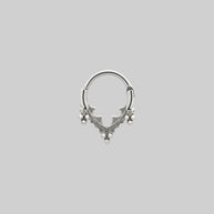 Silver Gothic Cathedral Arch Septum Clicker Ring
