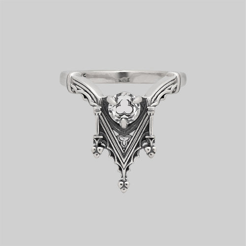DEATHLY ROSE. Flourishing Rose Silver Ring