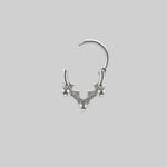Silver Gothic Cathedral Arch Septum Daith Clicker Ring