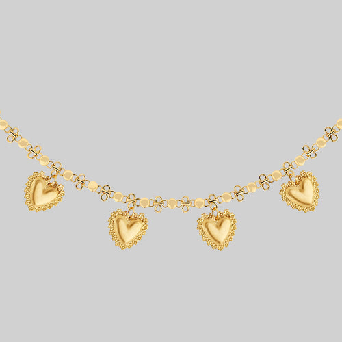 VANQUISH. Chunky Lariat Chain - Gold